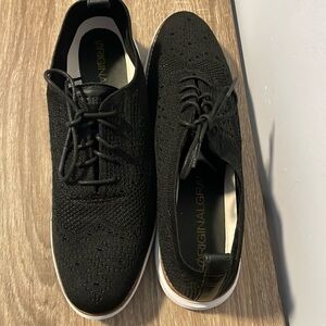 Cole Haan Women's OriginalGrand Stitchlite Wingtip Oxford Black Knit